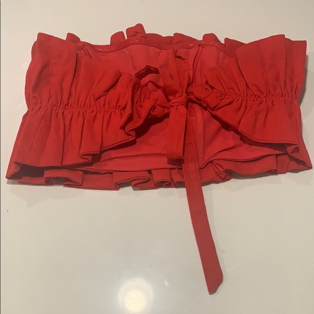 Red strapless top - Picture 2 of 5